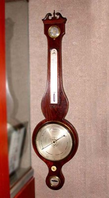 Lot 455 - Victorian Mahogany Wheel Barometer Signed P....