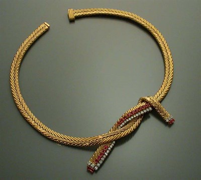 Lot 454 - Ruby and Diamond Necklace
