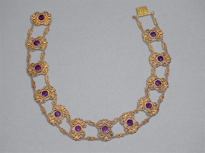 Lot 27 - Antique Gold & Amethyst Choker Necklace