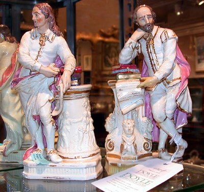 Lot 438A - Pair of English Pottery Figures of William...