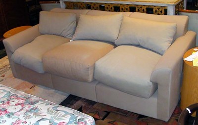 Lot 152 - Club Modular Sofa and Pair of Ottomans en...