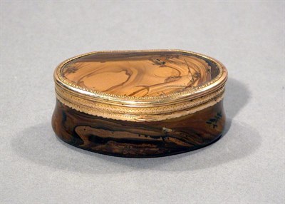 Lot 4386 - French Gold Mounted Glass Snuff Box 18th...