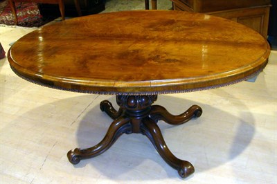 Lot 1259 - Victorian Walnut Tilt-Top Breakfast Table...