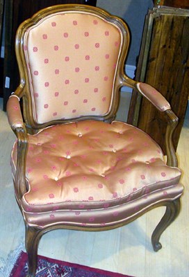 Lot 1203 - Pair of Louis XV Style Carved Walnut Fauteuils