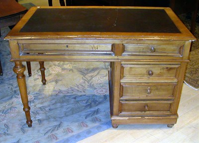 Lot 1267 - Asymmetrical Fruitwood Writing Table