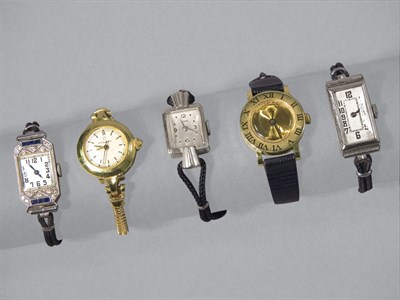 Lot 39 - Group of Gold, Gold-Filled and Platinum Wristwatches