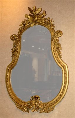 Lot 2532 - Louis XVI Style Gilt-Wood Mirror Of lyre form,...