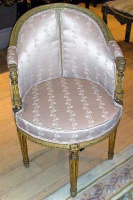 Lot 1270 - Pair of Louis XVI Style Gilt-Wood Bergeres