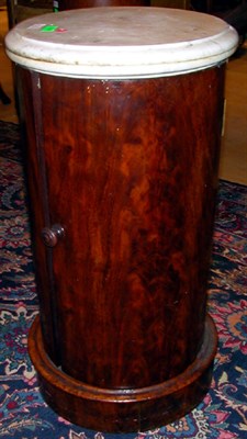 Lot 1255 - Pair of Empire Style Marble Top Rosewood Pot...