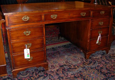 Lot 1424 - George III Style Mahogany Partner's Desk