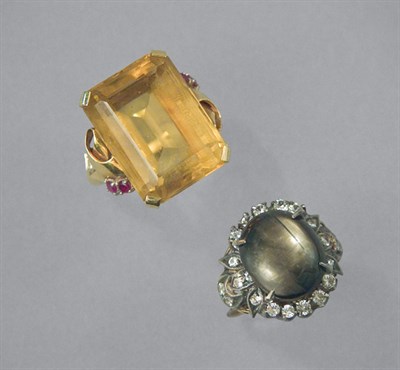 Lot 186 - Two Gold & Gem-Set Rings