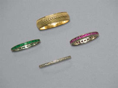 Lot 187 - Three Guard Rings & Gold Band
