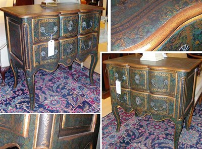 Lot 1403 - Pair of Louis XV Style Painted Serpentine...