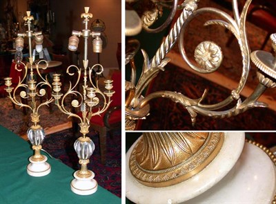 Lot 2406A - Pair of Louis XV Style Gilt-Metal and White...