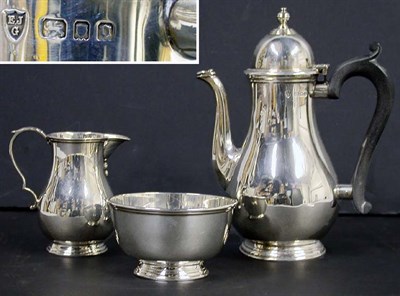 Lot 386 - Modern English Silver Three-Piece Coffee...
