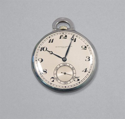 Lot 57 - Platinum Open Face Pocket Watch