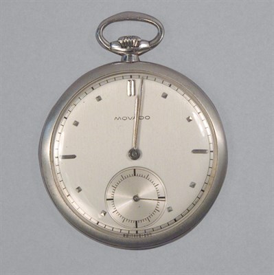 Lot 103 - Platinum Open Face Pocket Watch