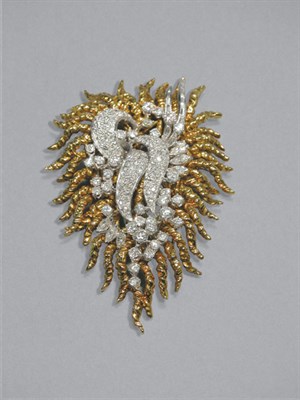 Lot 327 - Diamond Spray Pin & Gold Jacket