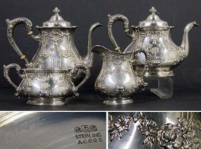 Lot 410 - Gotham Sterling Silver Four-Piece Tea and...