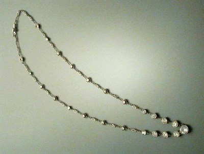 Lot 490 - Platinum and Diamond Necklace