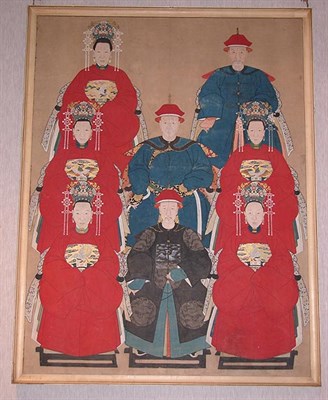 Lot 4195 - Chinese Ancestral Portrait Late 19th century...