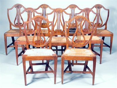 Lot 4118 - Set of Nine Italian Neoclassical Fruitwood...