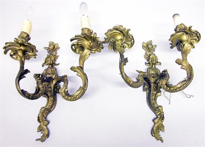 Lot 4171 - Set of Four Louis XV Style Gilt-Bronze...