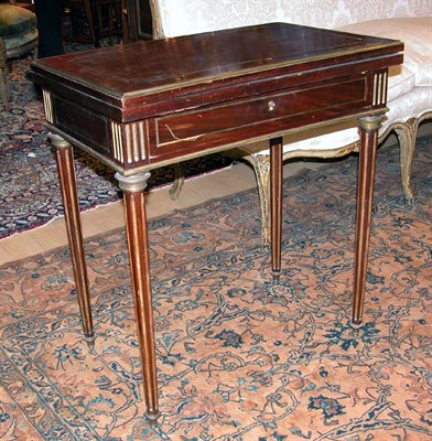 Lot 4114 - Louis XVI Style Brass Inlaid Mahogany Games...