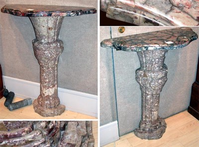 Lot 4162 - Pair of Italian Marble Consoles Height 35...