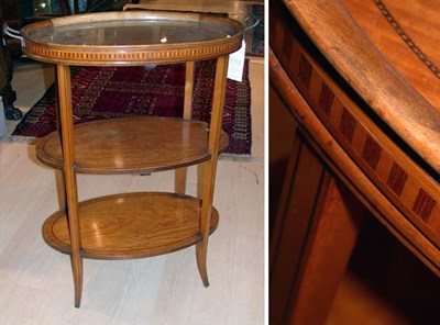 Lot 4164 - Edwardian Satinwood Three-Tier Side Table Late...