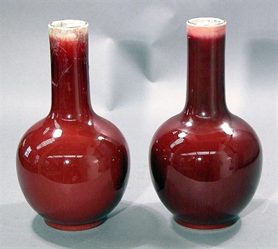 Lot 4080 - Two Chinese Oxblood Glazed Porcelain Bottle...