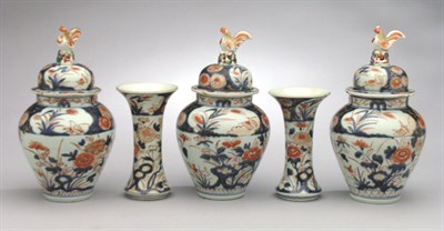 Lot 4089 - Chinese Imari Porcelain Garniture Second half...