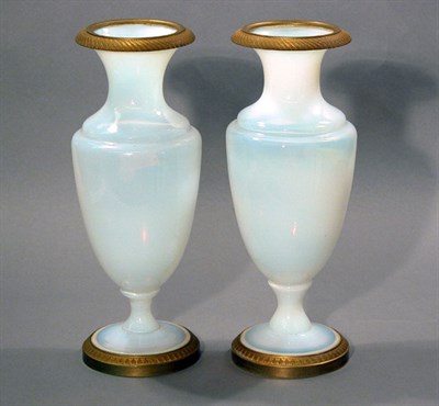Lot 4173 - Pair of Charles X Opaline Glass and...