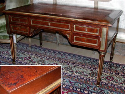 Lot 4180 - Louis XVI Style Brass Mounted Mahogany Bureau...