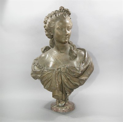 Lot 4184 - French Terra Cotta Bust of a Woman After Pajou,...