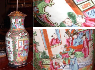 Lot 4104 - Chinese Enamel Decorated Porcelain Vase Mid...