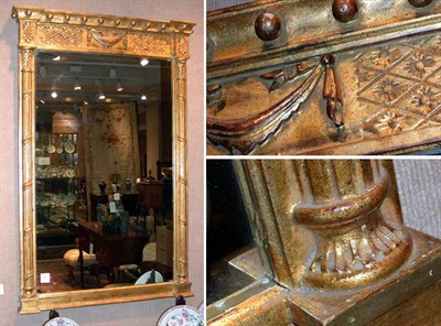 Lot 4189 - Regency Style Gilt-Wood Mirror The rectangular...