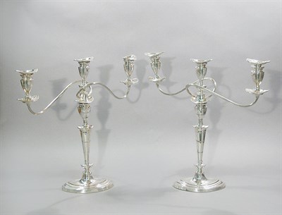 Lot 4140 - Pair of George III Style Silver Plated...