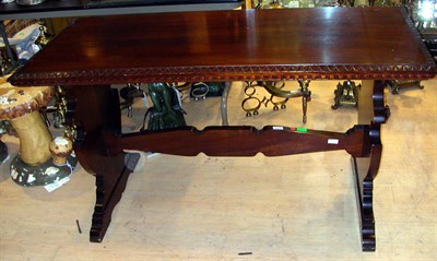 Lot 1118 - Renaissance Revival Style Walnut Trestle Base...