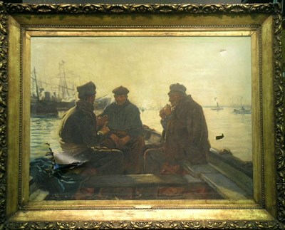 Lot 1044 - Spanish School 20th Century THE BOATMEN OF...