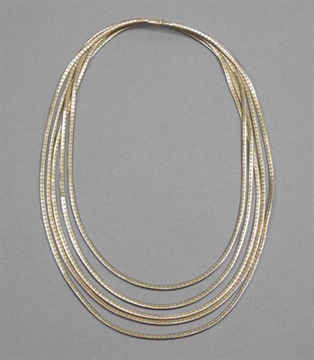 Lot 121 - Five Strand Gold Necklace