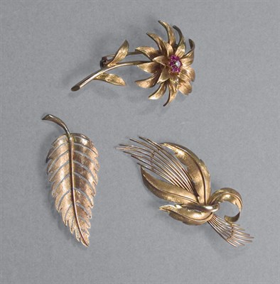 Lot 125 - Three Gold Pins