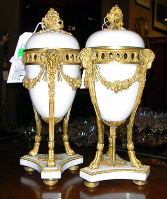 Lot 1383 - Pair of Louis XVI Gilt-Bronze Mounted Covered...