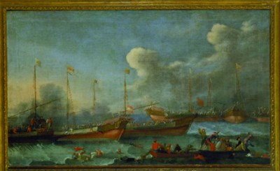 Lot 4068 - Circle of Jan Peeters 17th Century THE BATTLE...