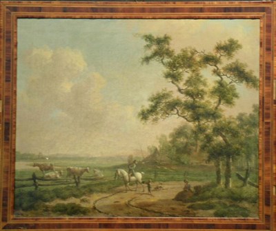 Lot 4071 - Dutch School 18th Century TRAVELER ON ROAD...
