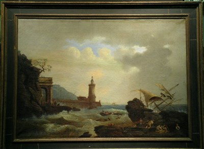 Lot 4040 - School of Joseph Vernet SHIPWRECK OF HARBOR...