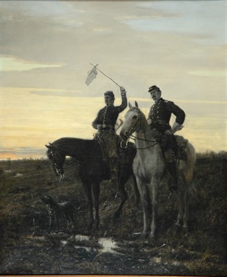 Lot 1310 - Julian Scott 1846-1901 SURRENDER Signed Julian...