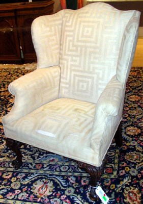 Lot 1139 - Georgian Style Mahogany Wing Chair