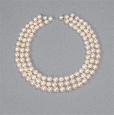 Lot 160 - Three Cultured Pearl Necklaces