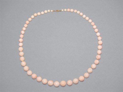 Lot 69 - Angel Skin Coral Bead Necklace